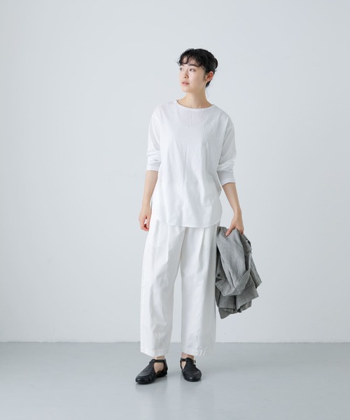 かぐれ（カグレ）の「シフォン天竺カットソー（Tシャツ/カットソー・レディース・ライトブルー/オフホワイト/グレー・FREE）」の22枚目の写真