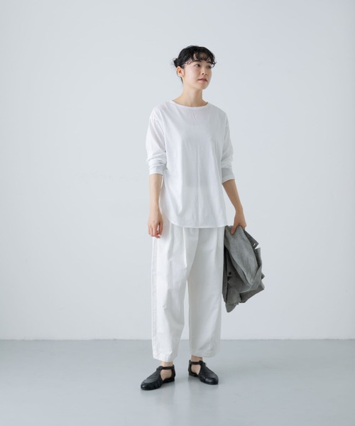 かぐれ（カグレ）の「シフォン天竺カットソー（Tシャツ/カットソー・レディース・ライトブルー/オフホワイト/グレー・FREE）」の21枚目の写真