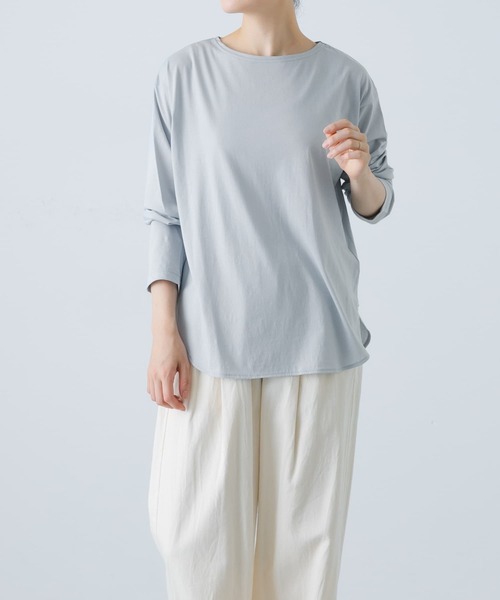 かぐれ（カグレ）の「シフォン天竺カットソー（Tシャツ/カットソー・レディース・ライトブルー/オフホワイト/グレー・FREE）」の20枚目の写真