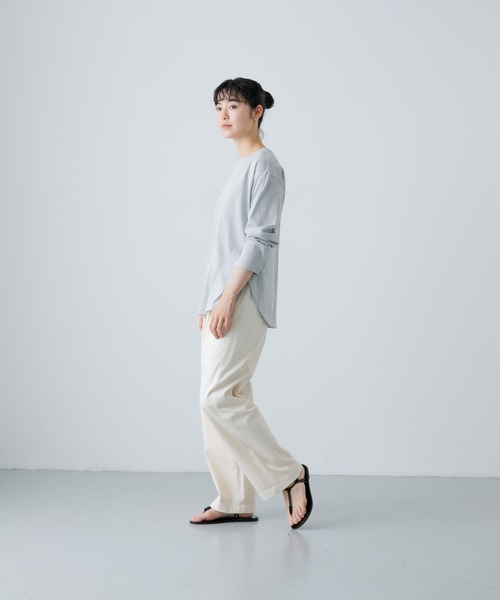 かぐれ（カグレ）の「シフォン天竺カットソー（Tシャツ/カットソー・レディース・ライトブルー/オフホワイト/グレー・FREE）」の15枚目の写真