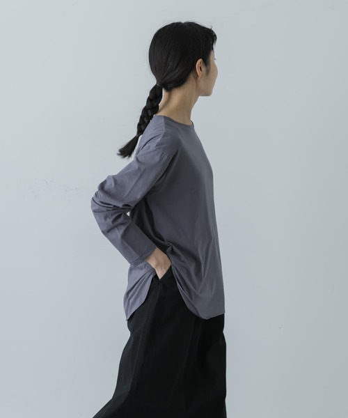 かぐれ（カグレ）の「シフォン天竺カットソー（Tシャツ/カットソー・レディース・ライトブルー/オフホワイト/グレー・FREE）」の10枚目の写真