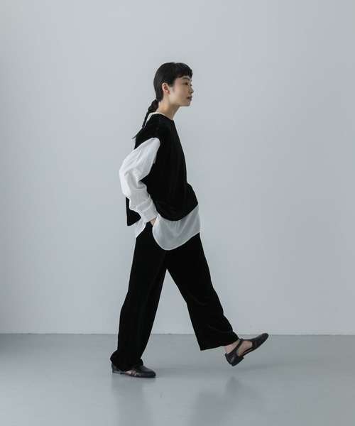 かぐれ　シルクレーヨンベルベットベスト 上品な素材感のシルクレーヨンベルベットシリーズ - かぐれ