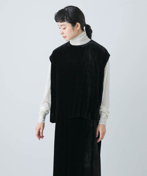 かぐれ（カグレ）の「レーヨンシルクベルベットプルオーバー（その他トップス・レディース・ブラック・FREE）」の11枚目の写真