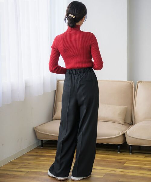 RETRO GIRL（レトロガール）の「【ゆるてろ】スラックスPT（スラックス・レディース・ブラック/チャコールグレー・FREE）」の6枚目の写真