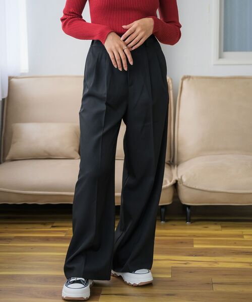 RETRO GIRL（レトロガール）の「【ゆるてろ】スラックスPT（スラックス・レディース・ブラック/チャコールグレー・FREE）」の8枚目の写真