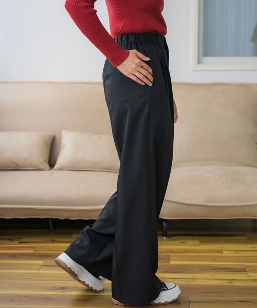 RETRO GIRL（レトロガール）の「【ゆるてろ】スラックスPT（スラックス・レディース・ブラック/チャコールグレー・FREE）」の10枚目の写真