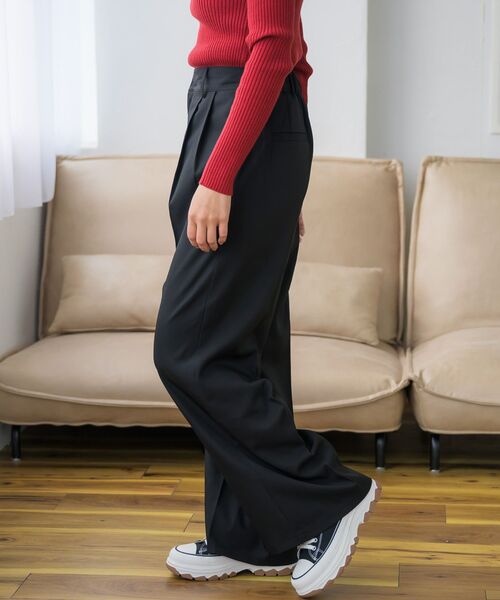 RETRO GIRL（レトロガール）の「【ゆるてろ】スラックスPT（スラックス・レディース・ブラック/チャコールグレー・FREE）」の11枚目の写真