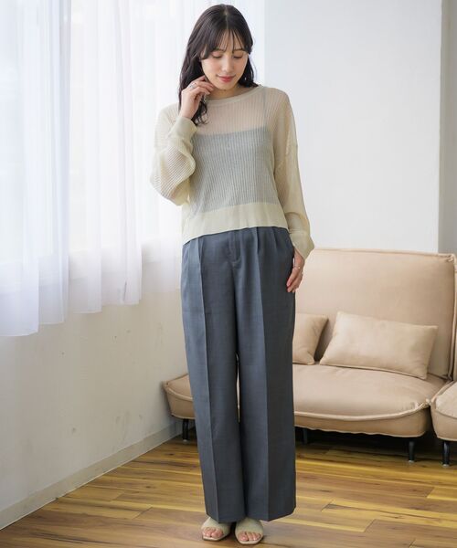 RETRO GIRL（レトロガール）の「【ゆるてろ】スラックスPT（スラックス・レディース・ブラック/チャコールグレー・FREE）」の13枚目の写真