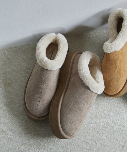 FREAK'S STORE(フリークスストア)の「エコファーミュール/フェイクムートンシューズ(その他シューズ・レディース・ブラック/キャメル/ベージュ・36/37/38)」の6枚目の写真