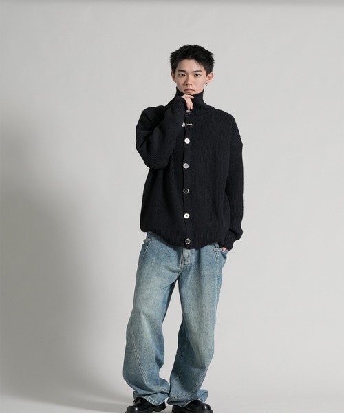 aimoha(アイモハ)の「【aimoha neo】 Modern High-Neck Cardigan(カーディガン/ボレロ・メンズ・ブラック/グレー・MEDIUM/LARGE/X-LARGE/XX-LARGE)」の8枚目の写真