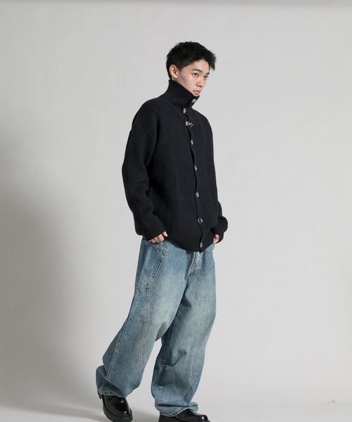 aimoha(アイモハ)の「【aimoha neo】 Modern High-Neck Cardigan(カーディガン/ボレロ・メンズ・ブラック/グレー・MEDIUM/LARGE/X-LARGE/XX-LARGE)」の10枚目の写真