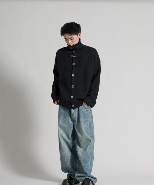 aimoha(アイモハ)の「【aimoha neo】 Modern High-Neck Cardigan(カーディガン/ボレロ・メンズ・ブラック/グレー・MEDIUM/LARGE/X-LARGE/XX-LARGE)」の11枚目の写真