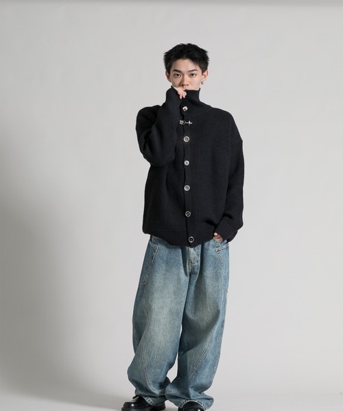 aimoha(アイモハ)の「【aimoha neo】 Modern High-Neck Cardigan(カーディガン/ボレロ・メンズ・ブラック/グレー・MEDIUM/LARGE/X-LARGE/XX-LARGE)」の12枚目の写真