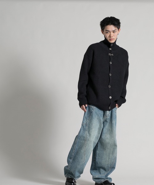 aimoha(アイモハ)の「【aimoha neo】 Modern High-Neck Cardigan(カーディガン/ボレロ・メンズ・ブラック/グレー・MEDIUM/LARGE/X-LARGE/XX-LARGE)」の13枚目の写真