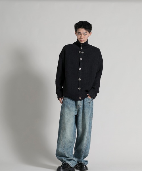 aimoha(アイモハ)の「【aimoha neo】 Modern High-Neck Cardigan(カーディガン/ボレロ・メンズ・ブラック/グレー・MEDIUM/LARGE/X-LARGE/XX-LARGE)」の14枚目の写真