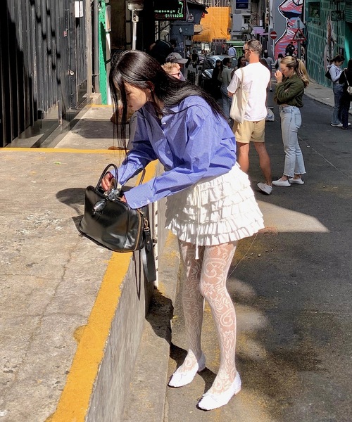 SANSeLF（サンセルフ）の「【LONSLAN】ティアードフリルミニスカート