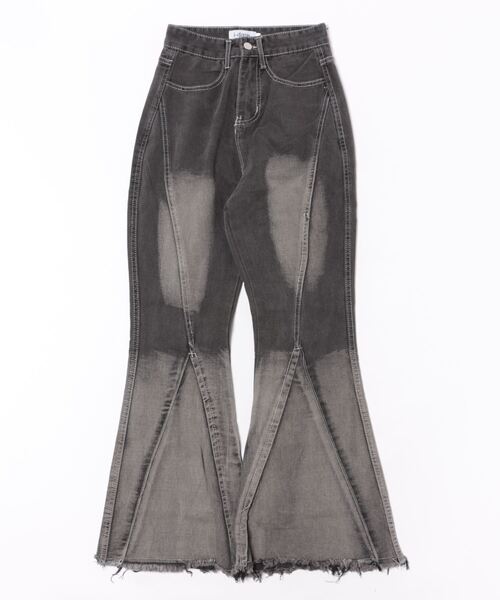 i-dare(アイディア)の「【i-dare】ヘビー ワイド フレア デニム パンツ(デニムパンツ・レディース・グレー・SMALL/MEDIUM/LARGE)」の7枚目の写真