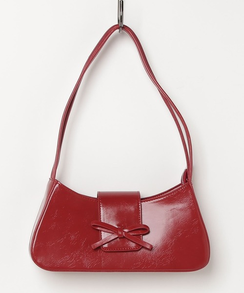 Silly（シリー）の「リボンポイントスクエアバッグ（ショルダーバッグ・レディース・アイボリー/ブラック/ライトブルー/ライトピンク/シルバー/レッド・FREE）」の18枚目の写真