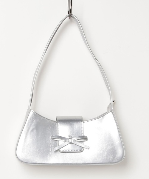 Silly（シリー）の「リボンポイントスクエアバッグ（ショルダーバッグ・レディース・アイボリー/ブラック/ライトブルー/ライトピンク/シルバー/レッド・FREE）」の20枚目の写真