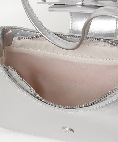 Silly（シリー）の「リボンポイントスクエアバッグ（ショルダーバッグ・レディース・アイボリー/ブラック/ライトブルー/ライトピンク/シルバー/レッド・FREE）」の15枚目の写真