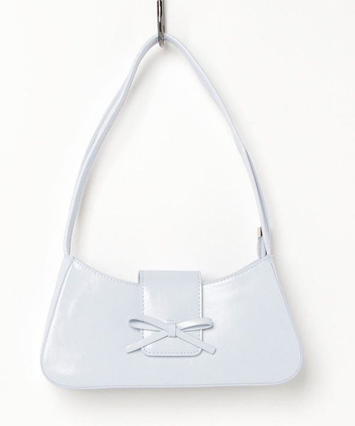 Silly（シリー）の「リボンポイントスクエアバッグ（ショルダーバッグ・レディース・アイボリー/ブラック/ライトブルー/ライトピンク/シルバー/レッド・FREE）」の22枚目の写真