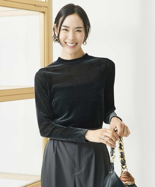 【セール】ナイロンチュールフロッキーカットソー（Tシャツ/カットソー）｜MICHEL KLEIN（ミッシェル・クラン）