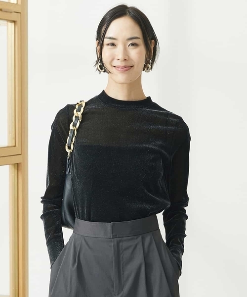 【セール】ナイロンチュールフロッキーカットソー（Tシャツ/カットソー）｜MICHEL KLEIN（ミッシェル・クラン）