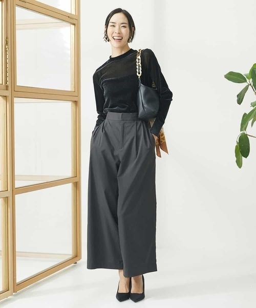 【セール】ナイロンチュールフロッキーカットソー（Tシャツ/カットソー）｜MICHEL KLEIN（ミッシェル・クラン）