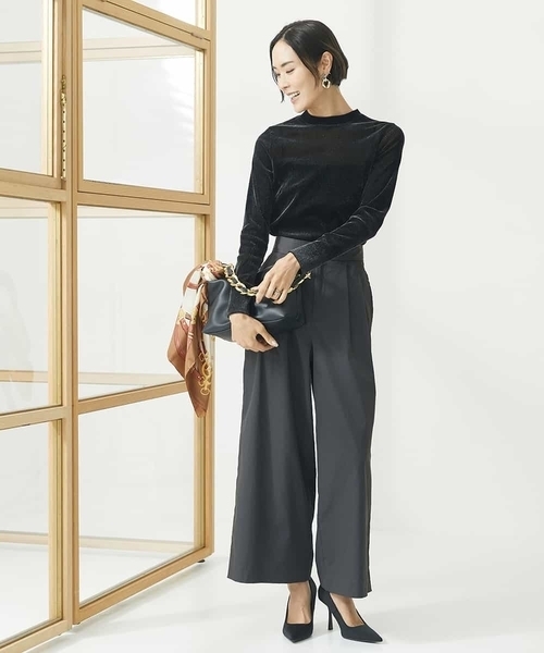 【セール】ナイロンチュールフロッキーカットソー（Tシャツ/カットソー）｜MICHEL KLEIN（ミッシェル・クラン）