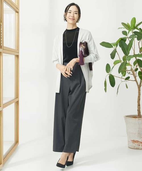 【セール】ナイロンチュールフロッキーカットソー（Tシャツ/カットソー）｜MICHEL KLEIN（ミッシェル・クラン）