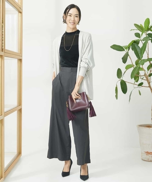 【セール】ナイロンチュールフロッキーカットソー（Tシャツ/カットソー）｜MICHEL KLEIN（ミッシェル・クラン）