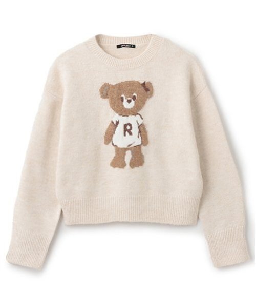 by LOVEiT(バイラビット)の「ラビ子ニット(ニット/セーター・キッズ・チャコール/オフホワイト・120cm/130cm/140cm/150cm/160cm)」の2枚目の写真