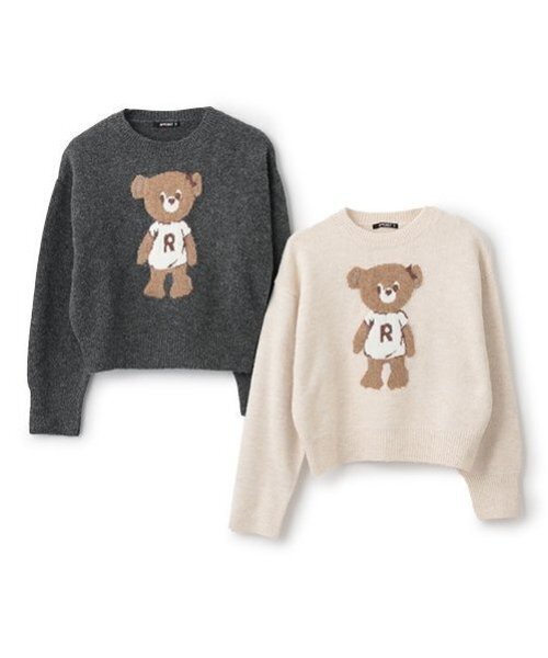 by LOVEiT(バイラビット)の「ラビ子ニット(ニット/セーター・キッズ・チャコール/オフホワイト・120cm/130cm/140cm/150cm/160cm)」の8枚目の写真
