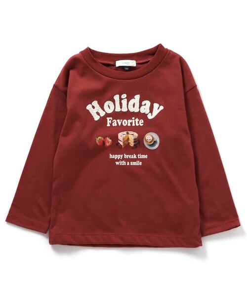 Seraph（セラフ）の「フードモチーフTシャツ（Tシャツ/カットソー・キッズ・ブルー/アイボリー/レンガ/マスタード・80/90/100/110/120/130/140）」の4枚目の写真