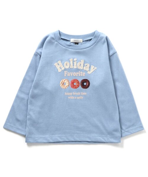 Seraph（セラフ）の「フードモチーフTシャツ（Tシャツ/カットソー・キッズ・ブルー/アイボリー/レンガ/マスタード・80/90/100/110/120/130/140）」の2枚目の写真