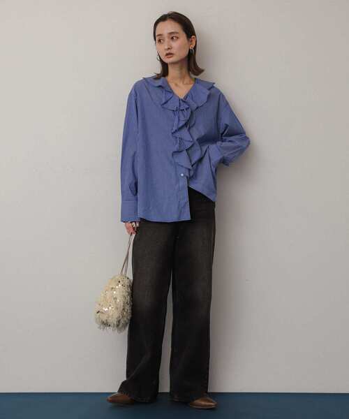 セール】フリルカラーブラウス（シャツ/ブラウス）｜SENSE OF PLACE by