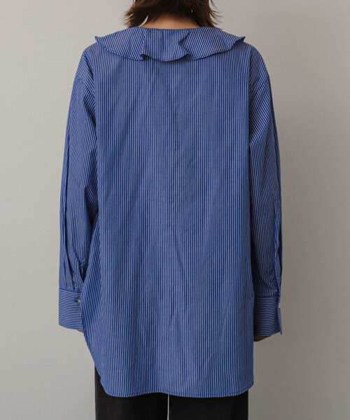 SENSE OF PLACE by URBAN RESEARCH（センスオブプレイスバイアーバンリサーチ）の「フリルカラーブラウス（シャツ/ブラウス・レディース・ブルー系その他/カーキ/オフホワイト・ONE）」の17枚目の写真