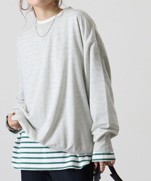 FUNALIVE（ファンアライブ）の「Relaxed fit plain crew neck sweatshirt / リラックスフィット 無地 クルーネックスウェットトレーナー unisex（スウェット・メンズ・オートミール/ネイビー/杢グレー/ヘザーチャコール/ブラック・M/L/XL）」の2枚目の写真