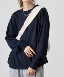 Relaxed fit plain crew neck sweatshirt / リラックスフィット 無地 クルーネックスウェットトレーナー unisex