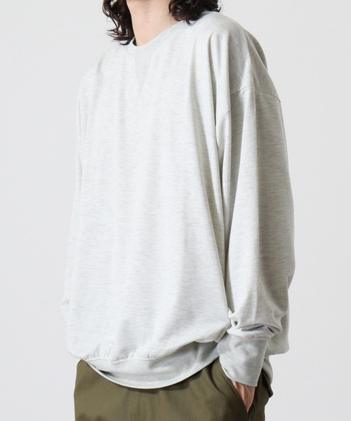 FUNALIVE（ファンアライブ）の「Relaxed fit plain crew neck sweatshirt / リラックスフィット 無地 クルーネックスウェットトレーナー unisex（スウェット・メンズ・オートミール/ネイビー/杢グレー/ヘザーチャコール/ブラック・M/L/XL）」の7枚目の写真