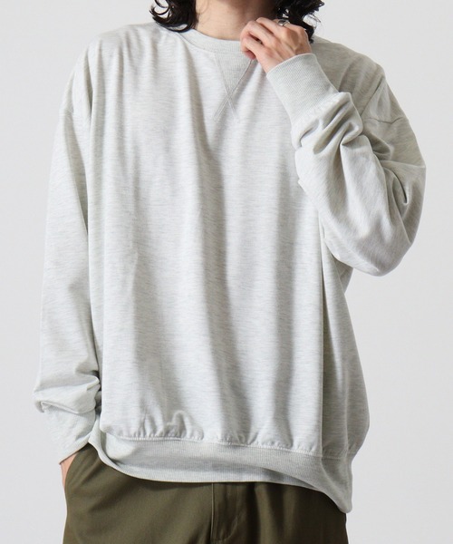 FUNALIVE（ファンアライブ）の「Relaxed fit plain crew neck sweatshirt / リラックスフィット 無地 クルーネックスウェットトレーナー unisex（スウェット・メンズ・オートミール/ネイビー/杢グレー/ヘザーチャコール/ブラック・M/L/XL）」の8枚目の写真