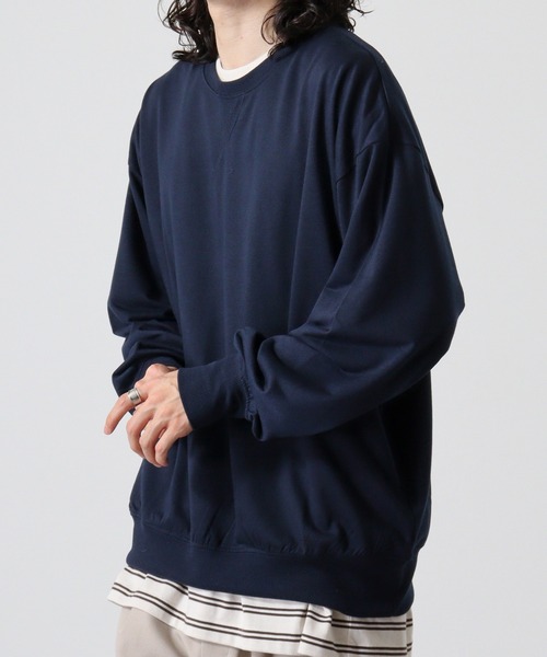 FUNALIVE（ファンアライブ）の「Relaxed fit plain crew neck sweatshirt / リラックスフィット 無地 クルーネックスウェットトレーナー unisex（スウェット・メンズ・オートミール/ネイビー/杢グレー/ヘザーチャコール/ブラック・M/L/XL）」の15枚目の写真