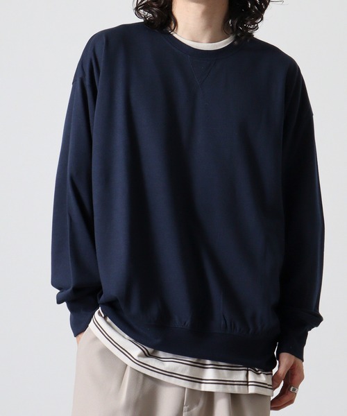 FUNALIVE（ファンアライブ）の「Relaxed fit plain crew neck sweatshirt / リラックスフィット 無地 クルーネックスウェットトレーナー unisex（スウェット・メンズ・オートミール/ネイビー/杢グレー/ヘザーチャコール/ブラック・M/L/XL）」の16枚目の写真