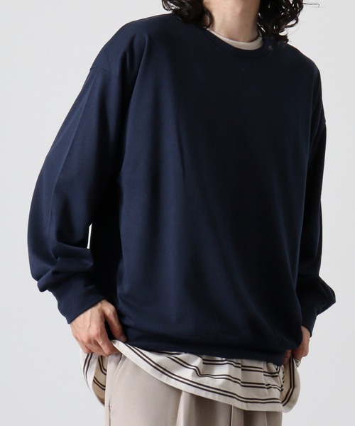 FUNALIVE（ファンアライブ）の「Relaxed fit plain crew neck sweatshirt / リラックスフィット 無地 クルーネックスウェットトレーナー unisex（スウェット・メンズ・オートミール/ネイビー/杢グレー/ヘザーチャコール/ブラック・M/L/XL）」の17枚目の写真