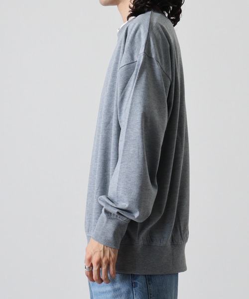 FUNALIVE（ファンアライブ）の「Relaxed fit plain crew neck sweatshirt / リラックスフィット 無地 クルーネックスウェットトレーナー unisex（スウェット・メンズ・オートミール/ネイビー/杢グレー/ヘザーチャコール/ブラック・M/L/XL）」の22枚目の写真