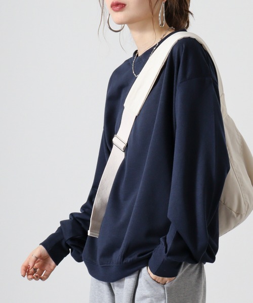 FUNALIVE（ファンアライブ）の「Relaxed fit plain crew neck sweatshirt / リラックスフィット 無地 クルーネックスウェットトレーナー unisex（スウェット・メンズ・オートミール/ネイビー/杢グレー/ヘザーチャコール/ブラック・M/L/XL）」の11枚目の写真