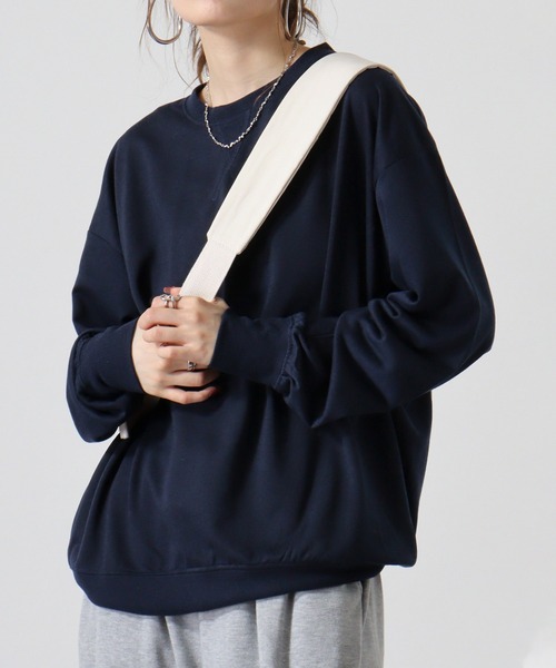 FUNALIVE（ファンアライブ）の「Relaxed fit plain crew neck sweatshirt / リラックスフィット 無地 クルーネックスウェットトレーナー unisex（スウェット・メンズ・オートミール/ネイビー/杢グレー/ヘザーチャコール/ブラック・M/L/XL）」の12枚目の写真