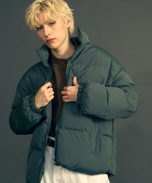 セール】ハイネック中綿ボリュームパファージャケット（ダウン