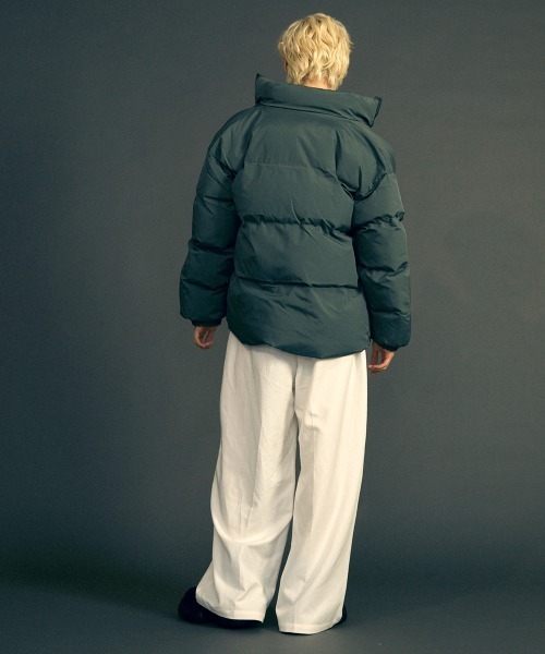 セール】ハイネック中綿ボリュームパファージャケット（ダウン