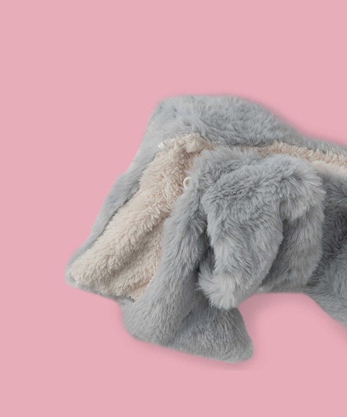 Right-on（ライトオン）の「【VIVIAN BLUE】フェイクファーリボンティペット（マフラー・キッズ・ホワイト/サックスブルー・フリー）」の9枚目の写真